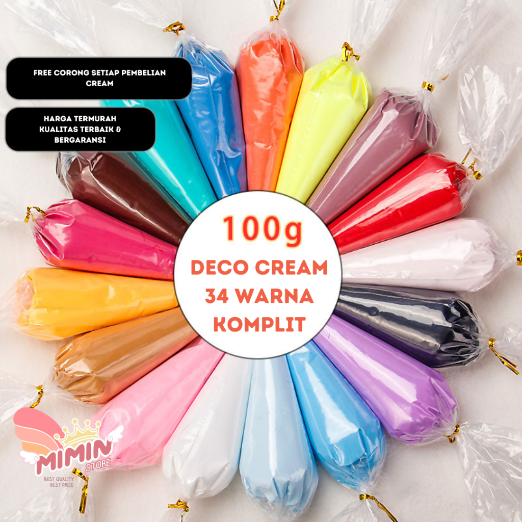 

Deco Cream 100 Gr | Liquid Cream | Fake Whip Cream 34 Warna DIY