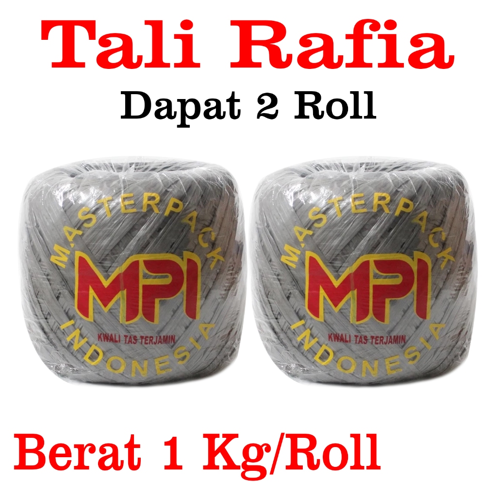 

2 ROLL - Tali Rafia 1 Kg - Tali Plastik MPI - Master Pack Indonesia