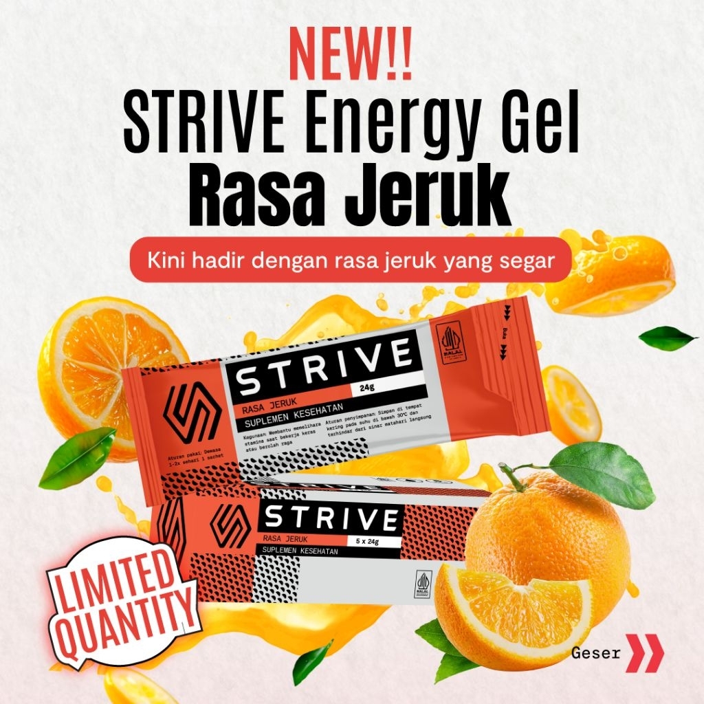 

STRIVE EBERGY GEL ISI 5 PCS BPOM HALAL