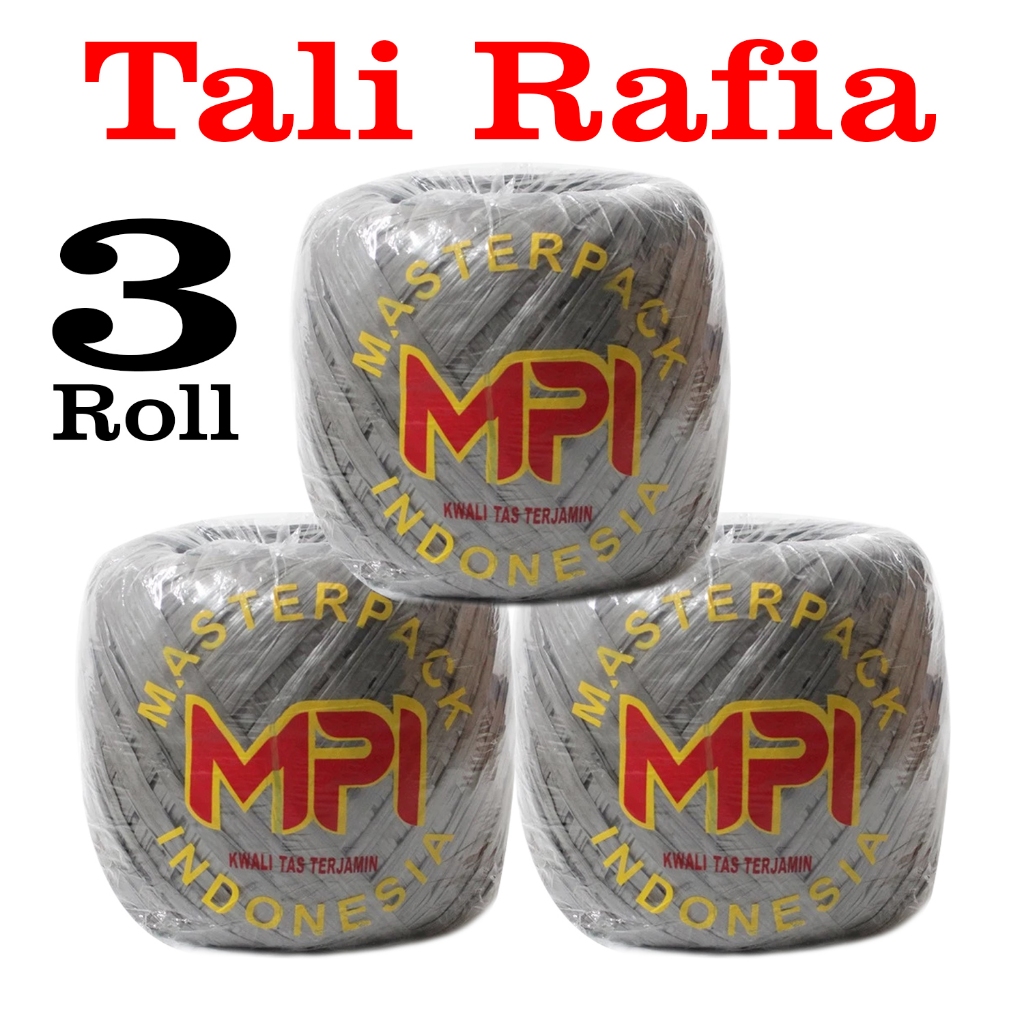 

3 ROLL - Tali Rafia 1 Kg - Tali Plastik MPI - Master Pack Indonesia