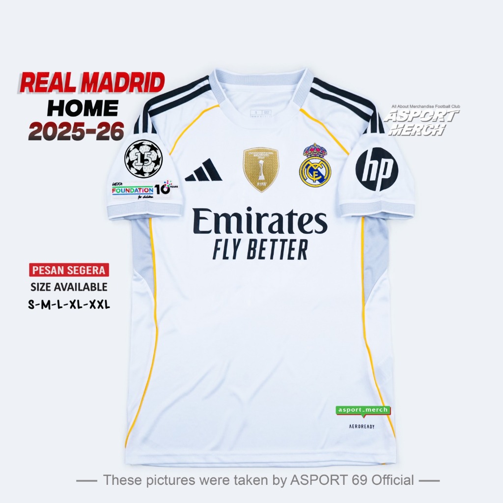 ASPORT MADRID HOME 2025 2026 JERSI MADRID HOME 25 26