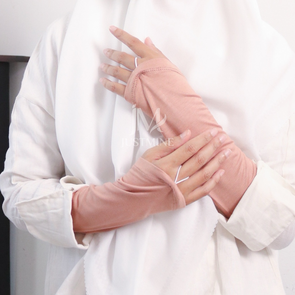 Handsock Tangan Cincin Rayon/ Manset Tangan Cincin Jari Tengah