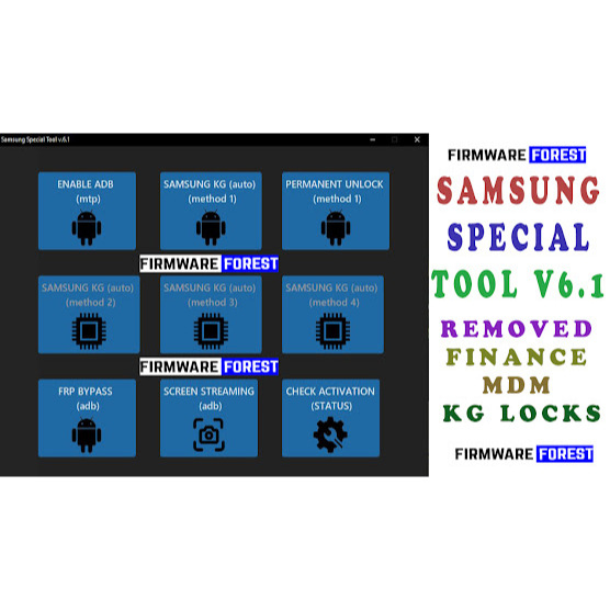Samsung Special Tool -  Developer for removing the finance lock - bypass FRP
