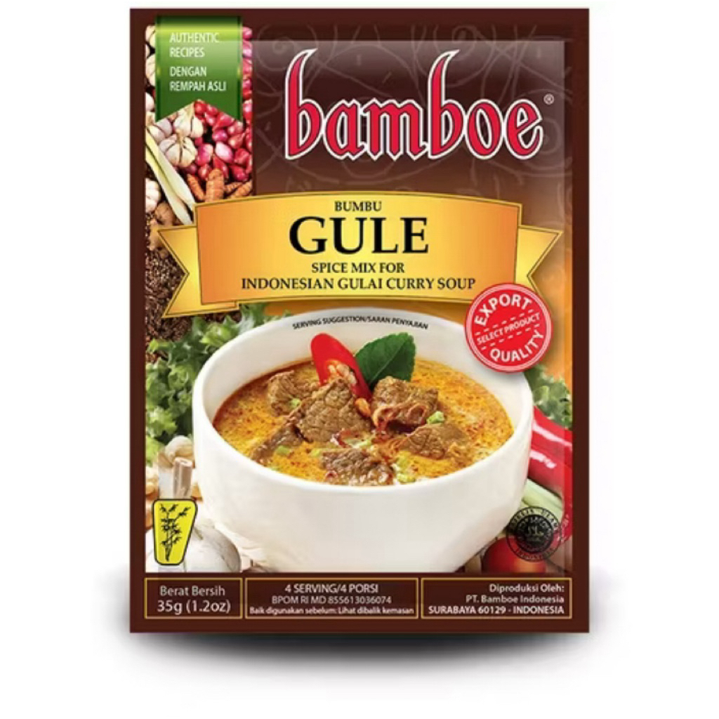 

Bamboe Bumbu Gule 35g – Kuah Gulai Kental Gurih Autentik, Praktis Masaknya!
