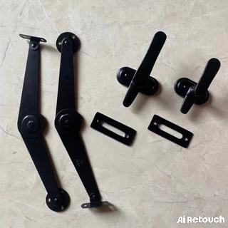 Paket Kunci Jendela Rumah 1 Set Penahan Penyangga Jendela Kayu - Engsel Salon Sikutan Jendela Lipat 