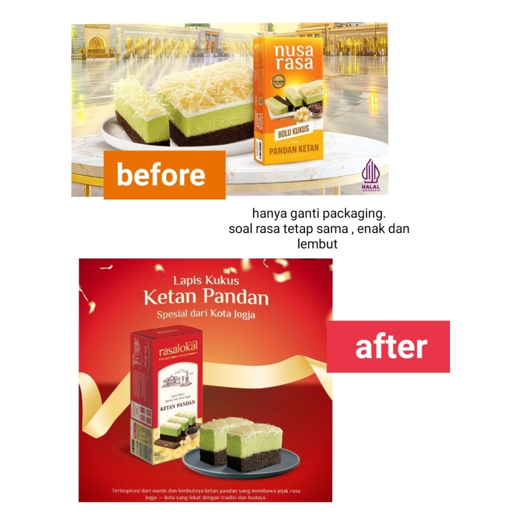 

pandan ketan hitam bolu kukus rasalokal x Nusa rasa