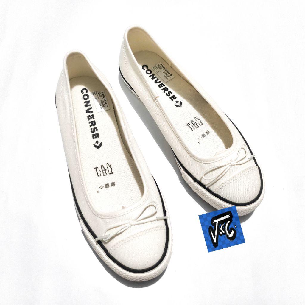 Converse Chuck Taylor All Star Dainty Ballerina Ballet Flat Clean Canvas Ox Egret