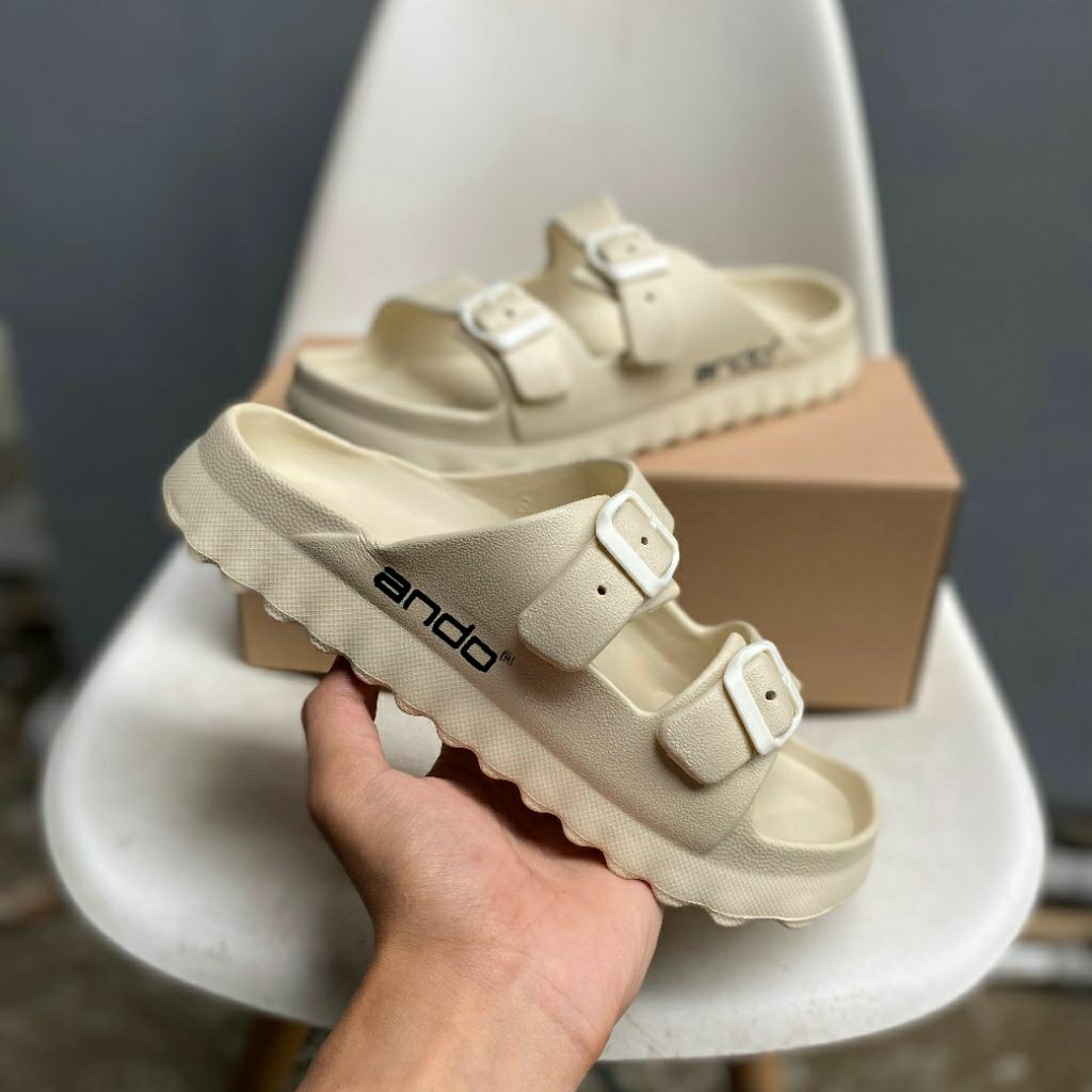 Sandal ANDO Origina Sandal selop Pria Ban 2 Full karet