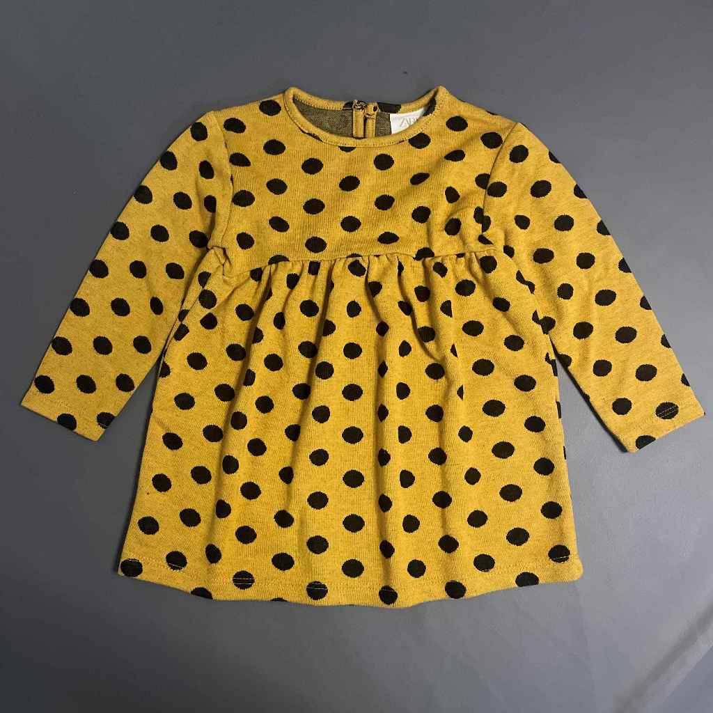 ANAK K078 (ZARA ORI, PRELOVED) Dress Kaos O Neck Tangan Panjang Rok Pendek Tebal Bahan Tebal Stretch