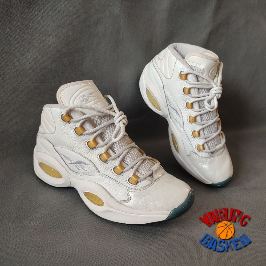 Reebok Question Mid Triple White Size 42 Second