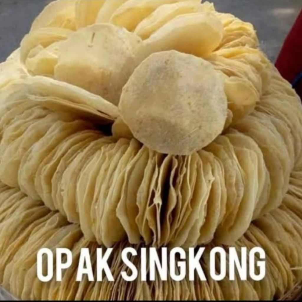 

opak singkong atau krupuk singkong mentah/10 pcs gurih setelah di goreng