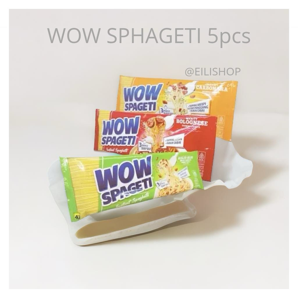 

1 RENCENG WOW SPAGETI 88gram CREAMY CARBONARA/ MEATY BOLOGNESE/ AGLIO OLIO