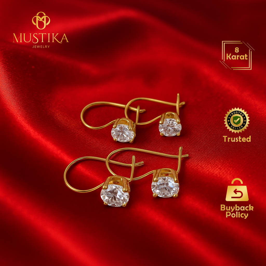 Anting Emas 8K / 375 Model Jepit Fashion [Desi] Mustika Gold Jewelry