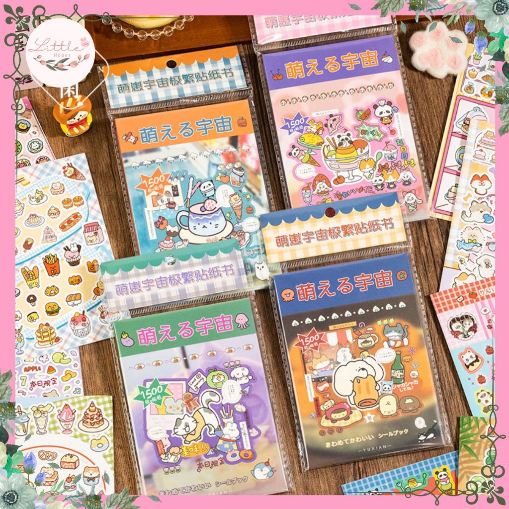 

Sticker Book Japanese Animal Universe Series Heisei Retro Juminocore Vibes Scrapbook Kawaii DIY Cute