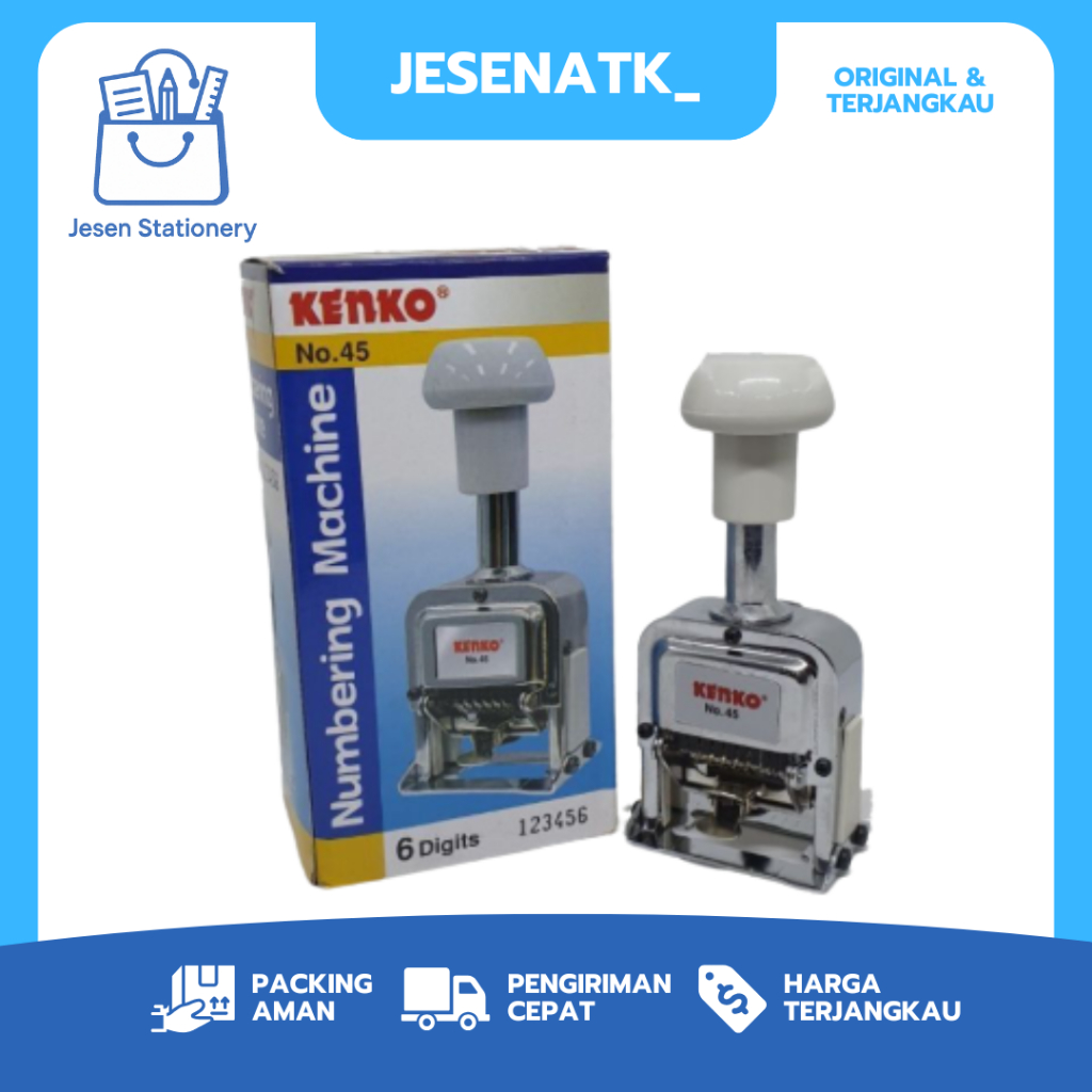 

Numbering Kenko 6 Digit Numbering machine Mesin Nomor Otomatis, Presisi, Stempel Dokumen Berkualitas