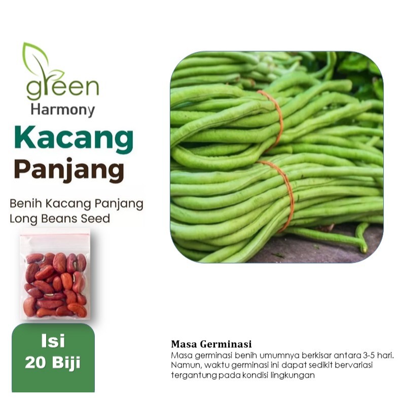 Bibit Sayur Sayuran Kacang Panjang Unggul