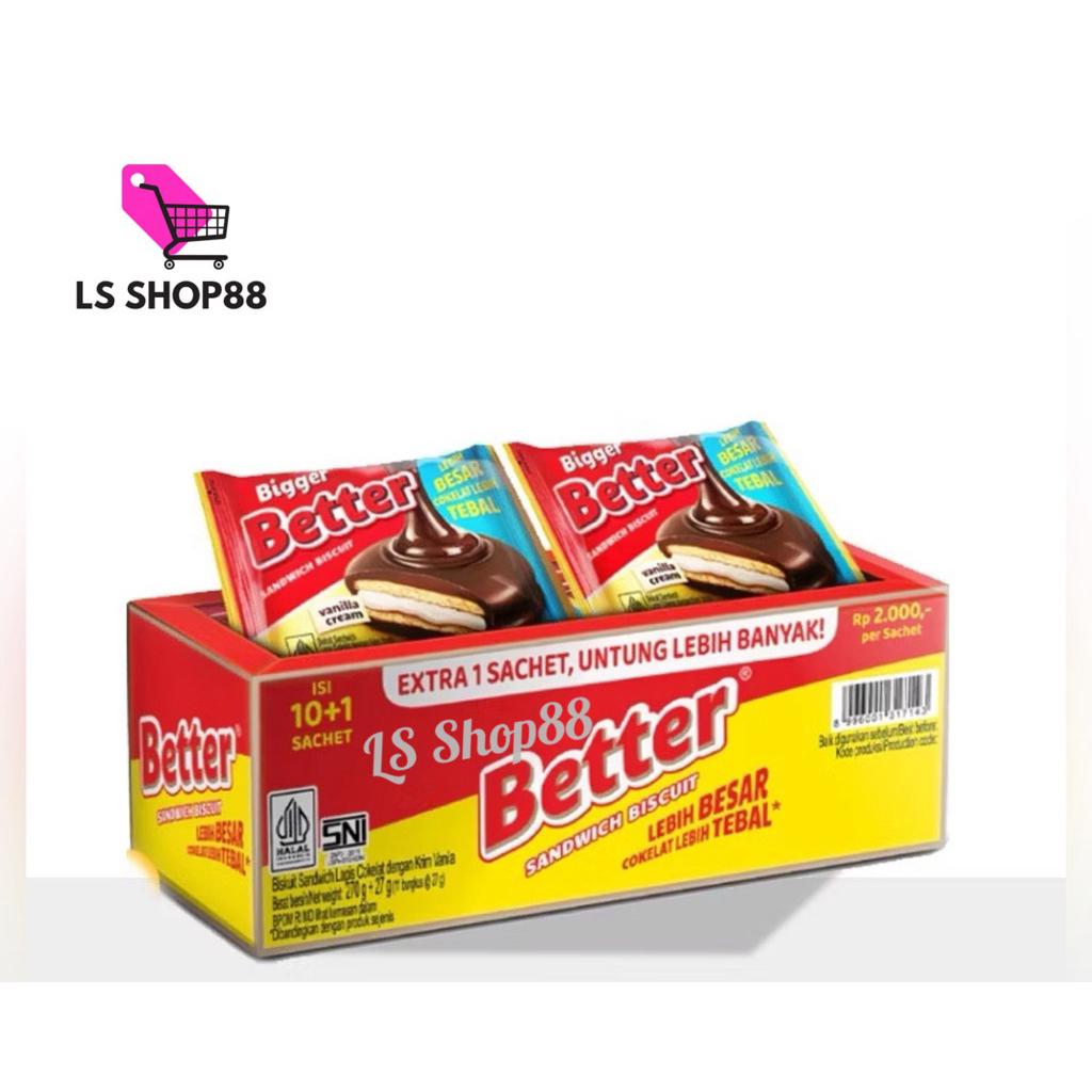 

BETTER Sandwich Biskuit 10+1 pcs x 27 gr / Box