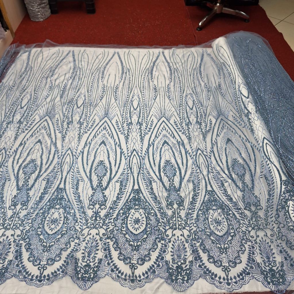 Kain tile sugar candy premium - bahan tile payet tempel meteran