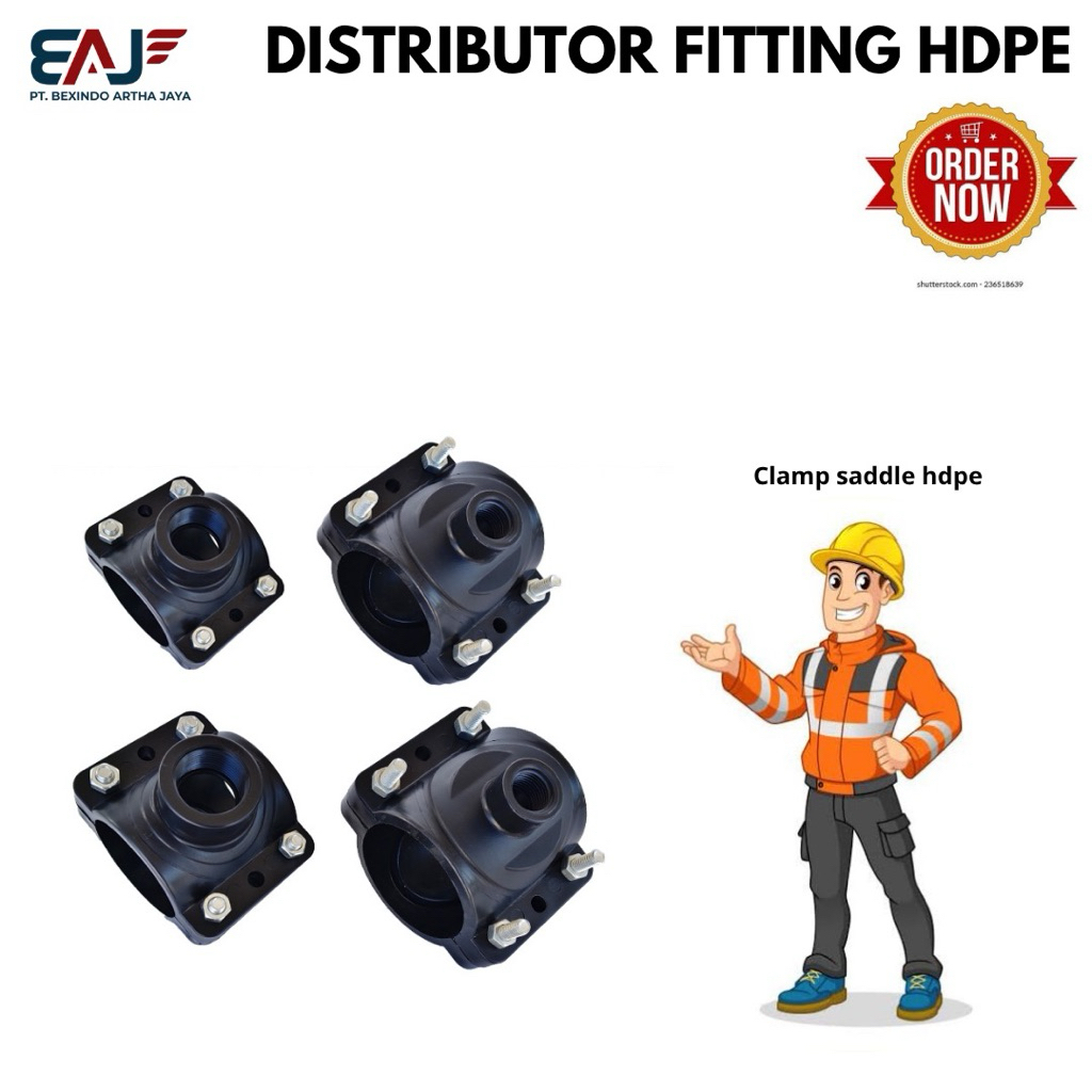 Clamp Saddle Hdpe 50mm X 32mm - Clamp Saddle Hdpe 1,5" X 1" Inch - Fitting Hdpe