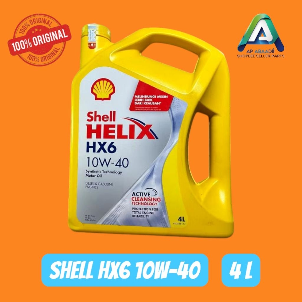 Shell Helix HX6 10W-40, Oli Mobil 4L