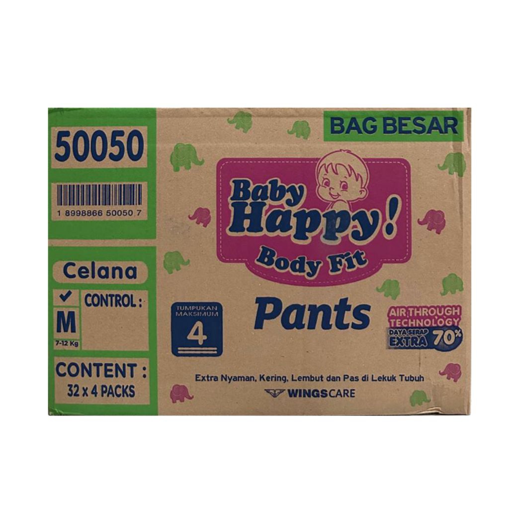 BABY HAPPY PANTS L28 / M32 /XL26 /XXL 24 (1 DUS)