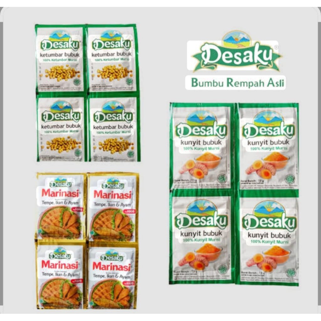 

Desaku Marinasi All Varian / Ketumbar Bubuk / Kunyit Bubuk / Tempe, Ikan & Ayam