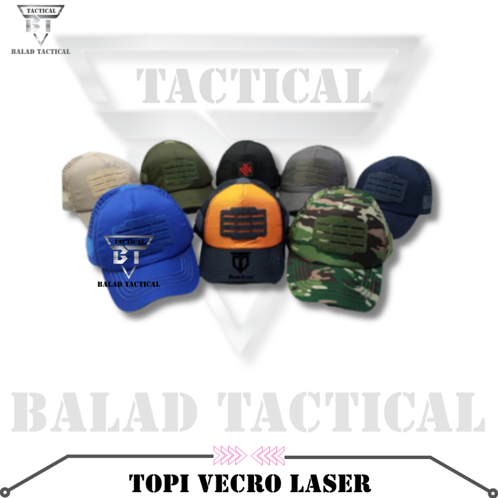 TERLARIS Topi Tactikal | Topi velcro | Topi Army | Topi Ripstop | Topi Velcro Laser Cod