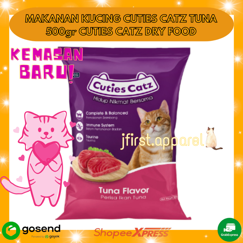 MAKANAN KUCING CUTIES CATZ 500g | CUTIES CATZ DRY FOOD
