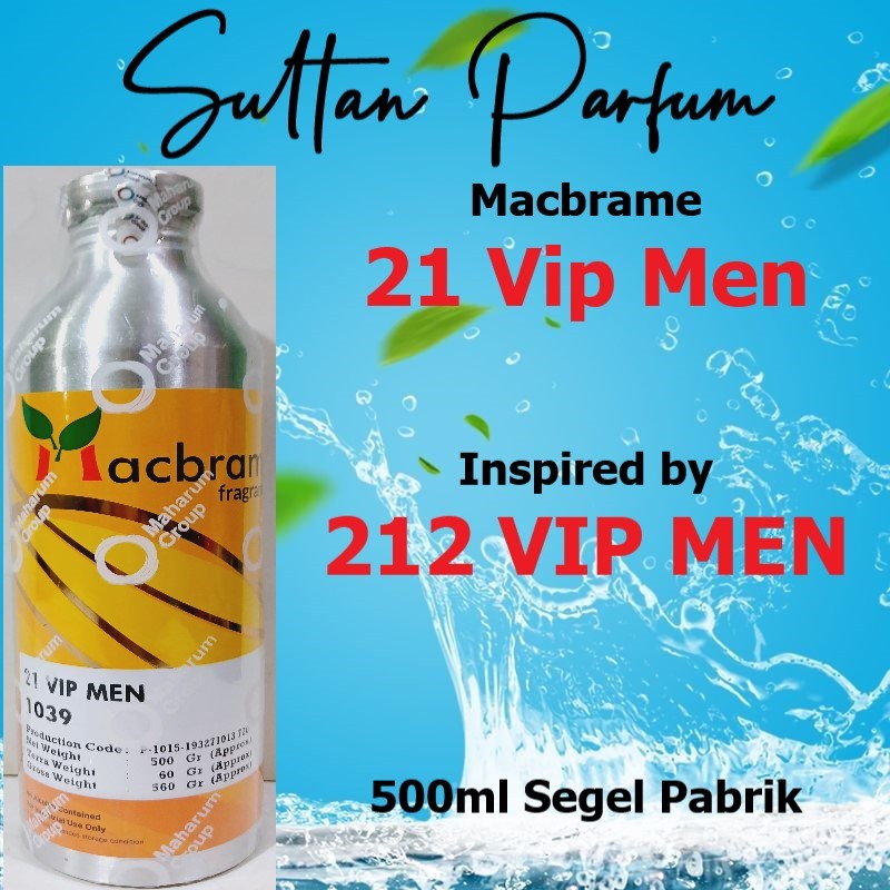 21 VIP MEN by Macbrame Bibit Parfum 212 VIP MEN 500ml Segel Pabrik