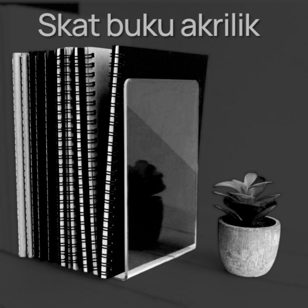 

skat buku akrilik penyangga buku