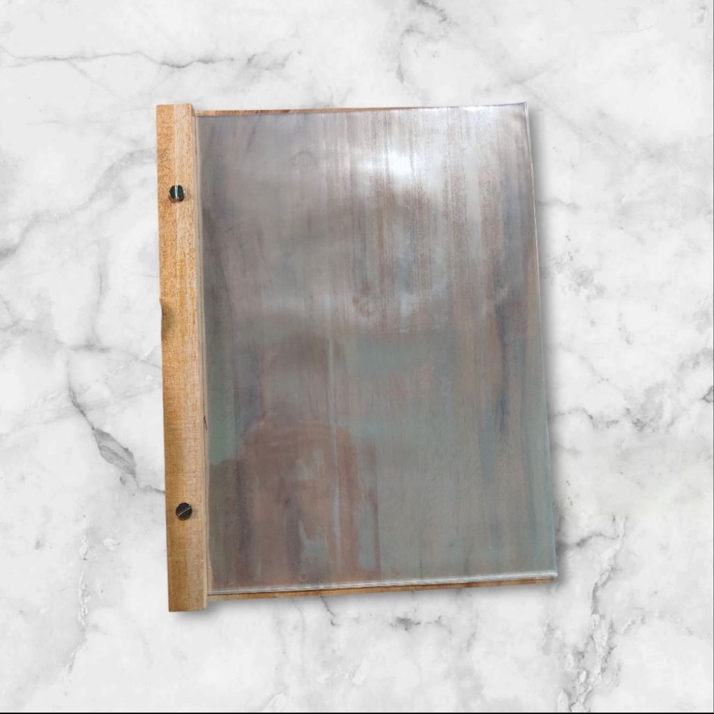 

buku menu kayu 1 muka siap kirim