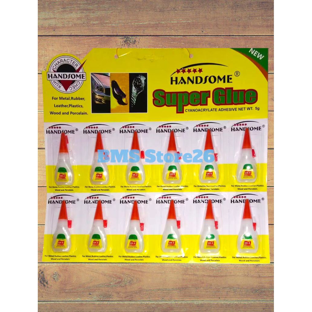 

Lem Botol - Lem Power Glue Botol Handsome - 1 Lembar Isi 12 Pcs