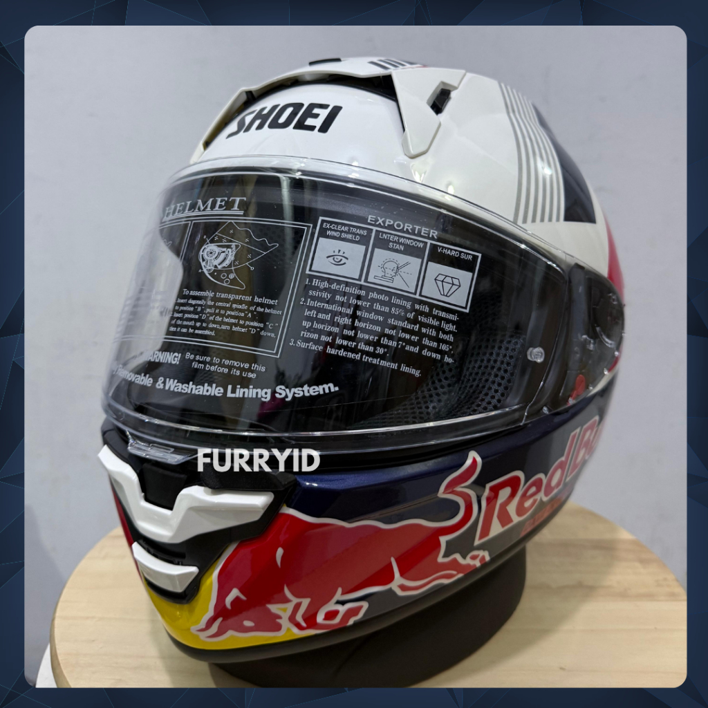HELM FULL FACE SHOEI X15 MM93 RETRO REDBULL