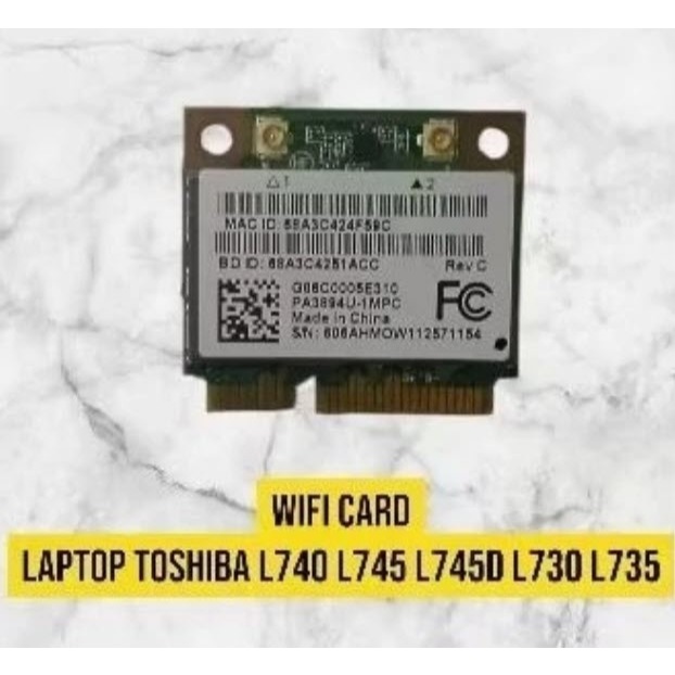 Wifi card laptop Toshiba L740 L745 L745D L730 L735 C600