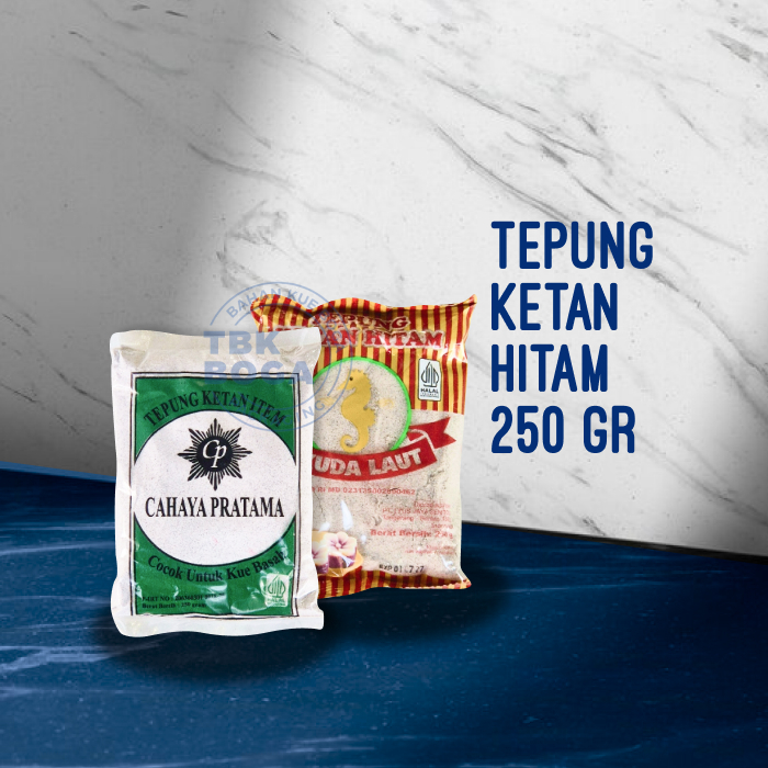 

Ketan Hitam Tepung 250 Gr ( Cahaya Pratama, Kuda Laut ) Item Powder Kue Basah