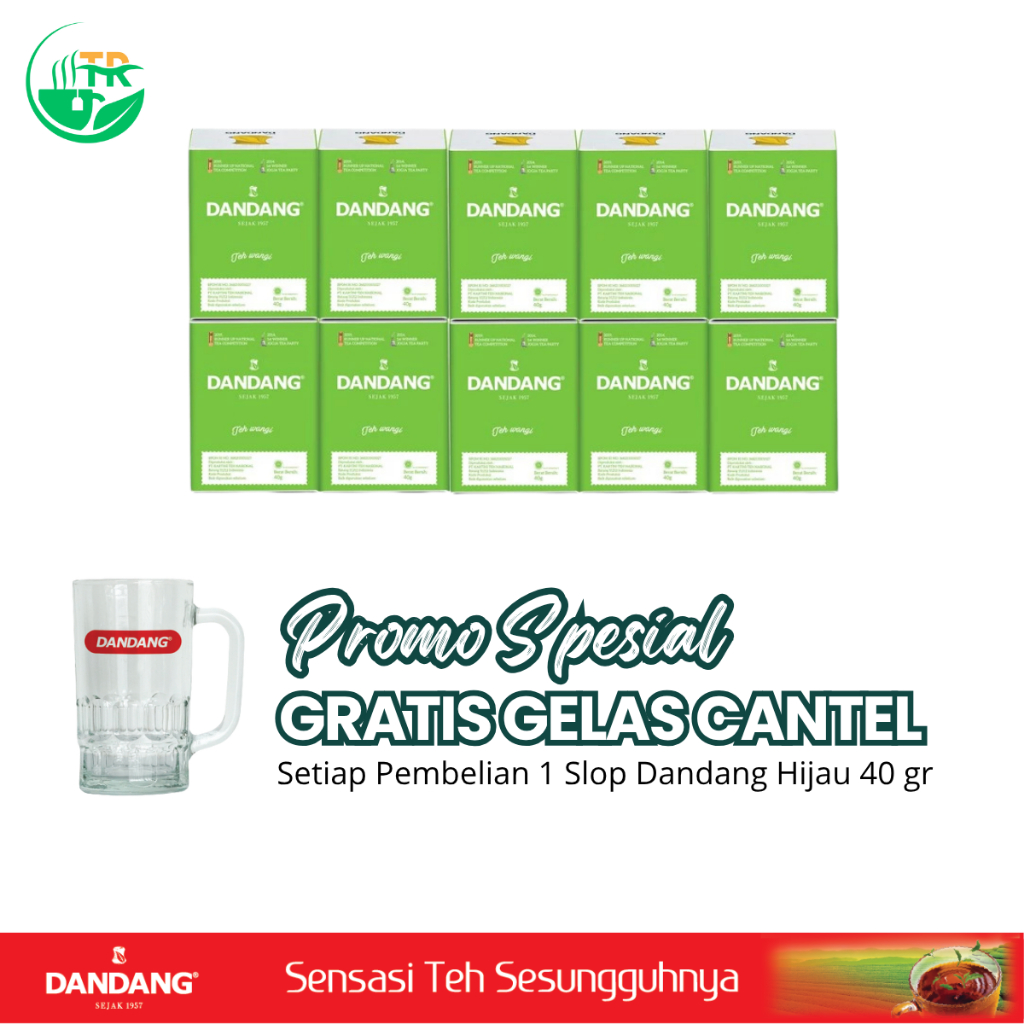 

Teh Dandang Hijau 40g x 10pcs / Teh Dandang Hijau (Bonus Gelas Cantel)