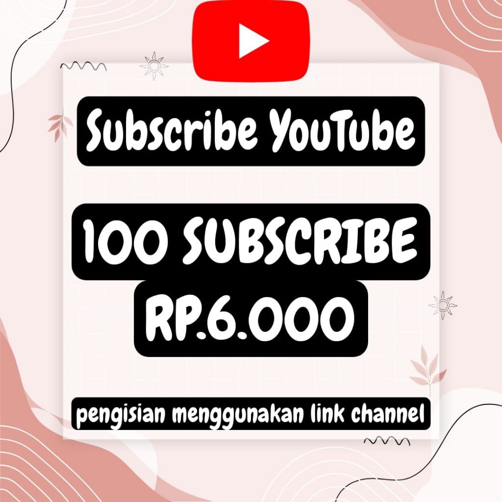 SUBSCRIBE BONUS VIEW PERMANEN BERGARANSI NOM DROP - SUBSCRIBE YOUTUBE