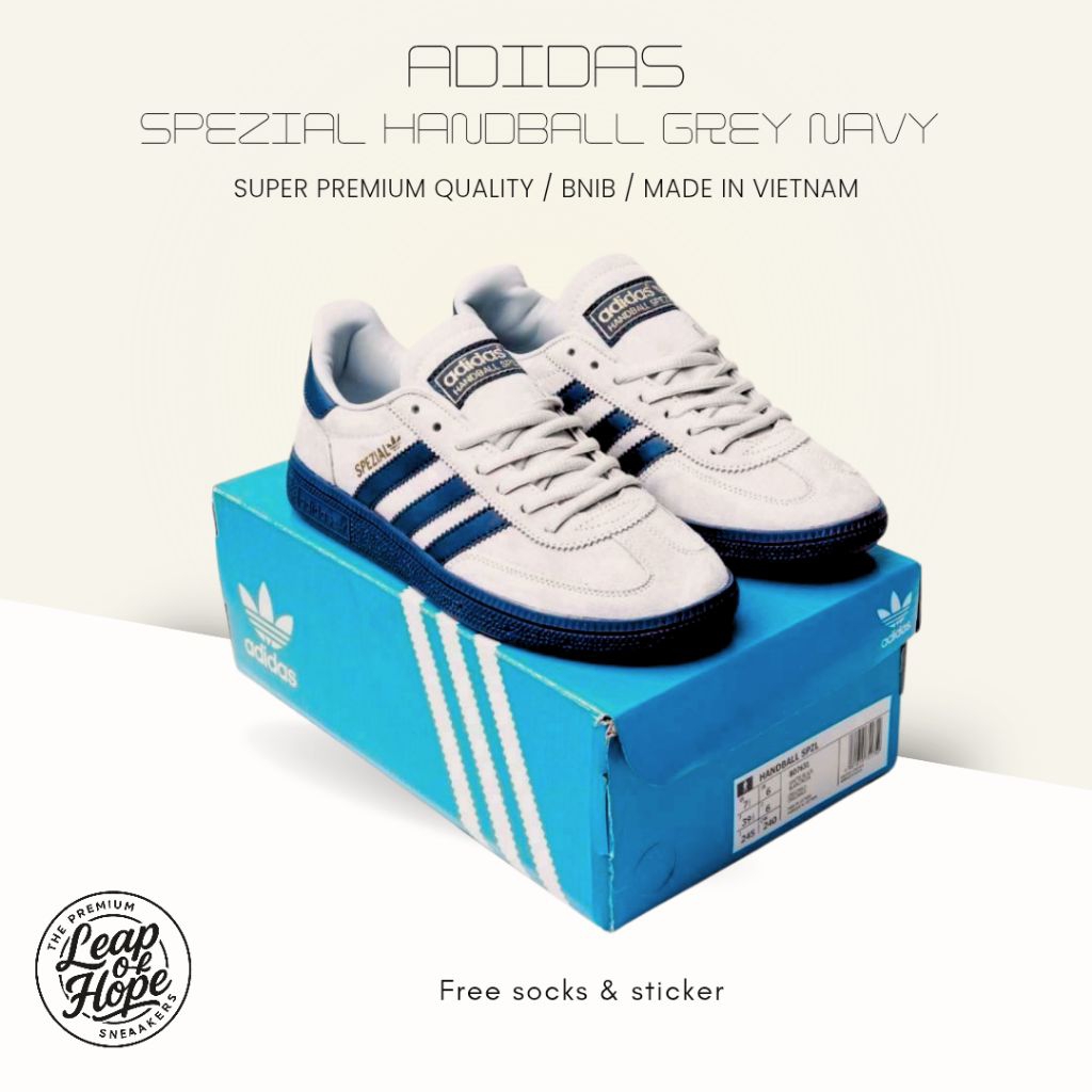 Sepatu Adidas spezial handball grey navy