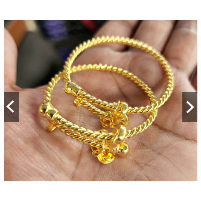 Gelang Lilit Anak Lapis Emas Asli Isi 2