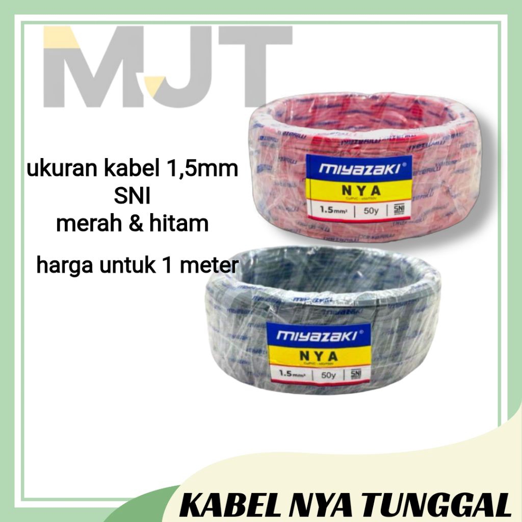 Kabel NYA tunggal 1.5mm SNI / Kabel NYA 1.5mm / kabel tunggal NYA