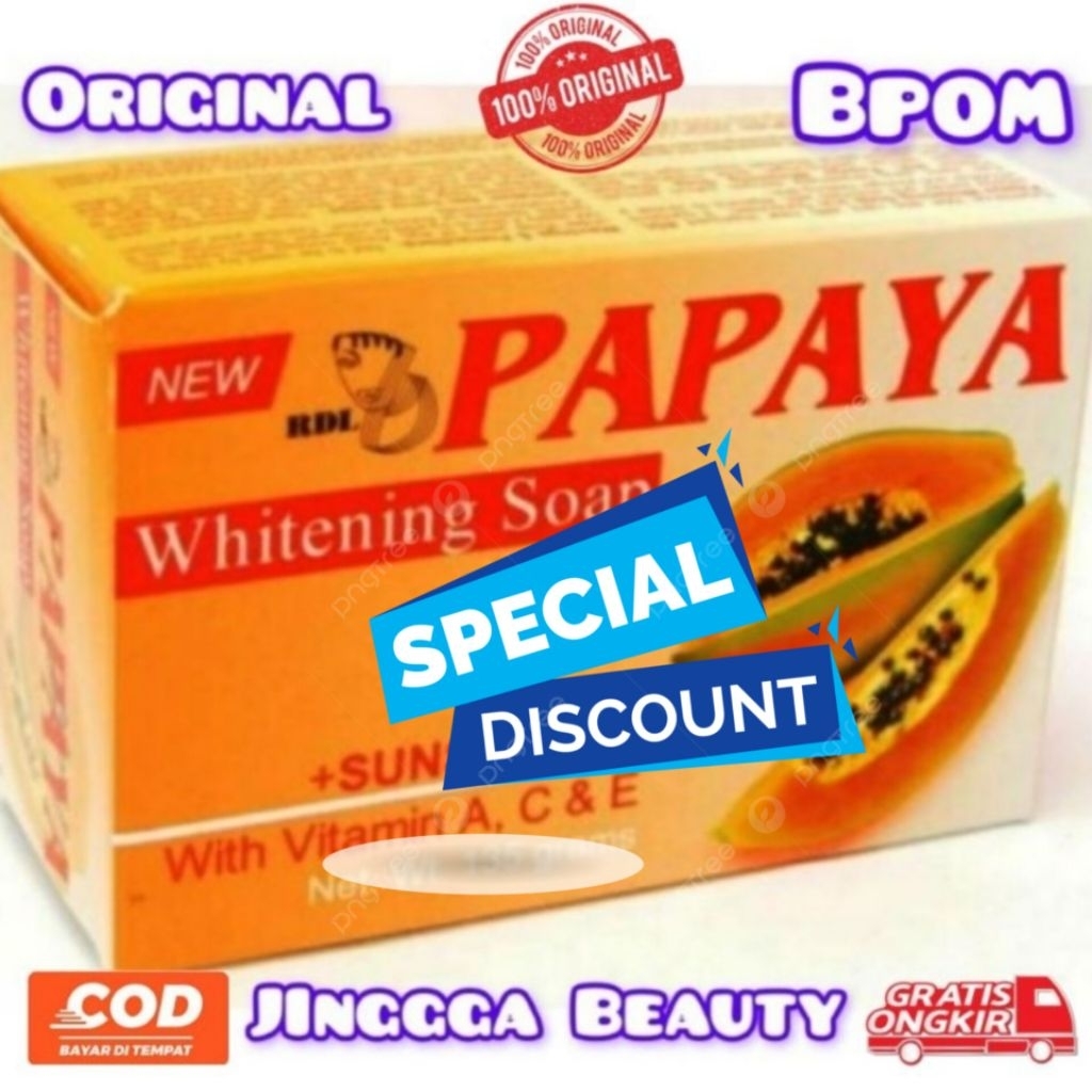 " Harga Promo"...Sabun Pepaya RDL ORIGINAL 100% / Sabun Papaya RDL ASLI / Brightening Soap Philipine