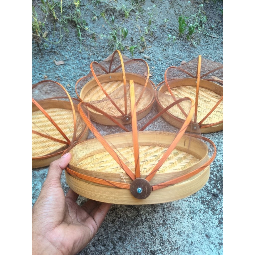 Tudung Saji Bambu Premium / Tudung Saji Wadah makanan / Tudung Saji Aistatic