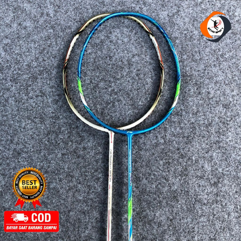 RAKET BADMINTON LINING AERONAUT 9000Ginting/7000 TERBARU SIAP PAKAI BONUS TAS DAN GRIP