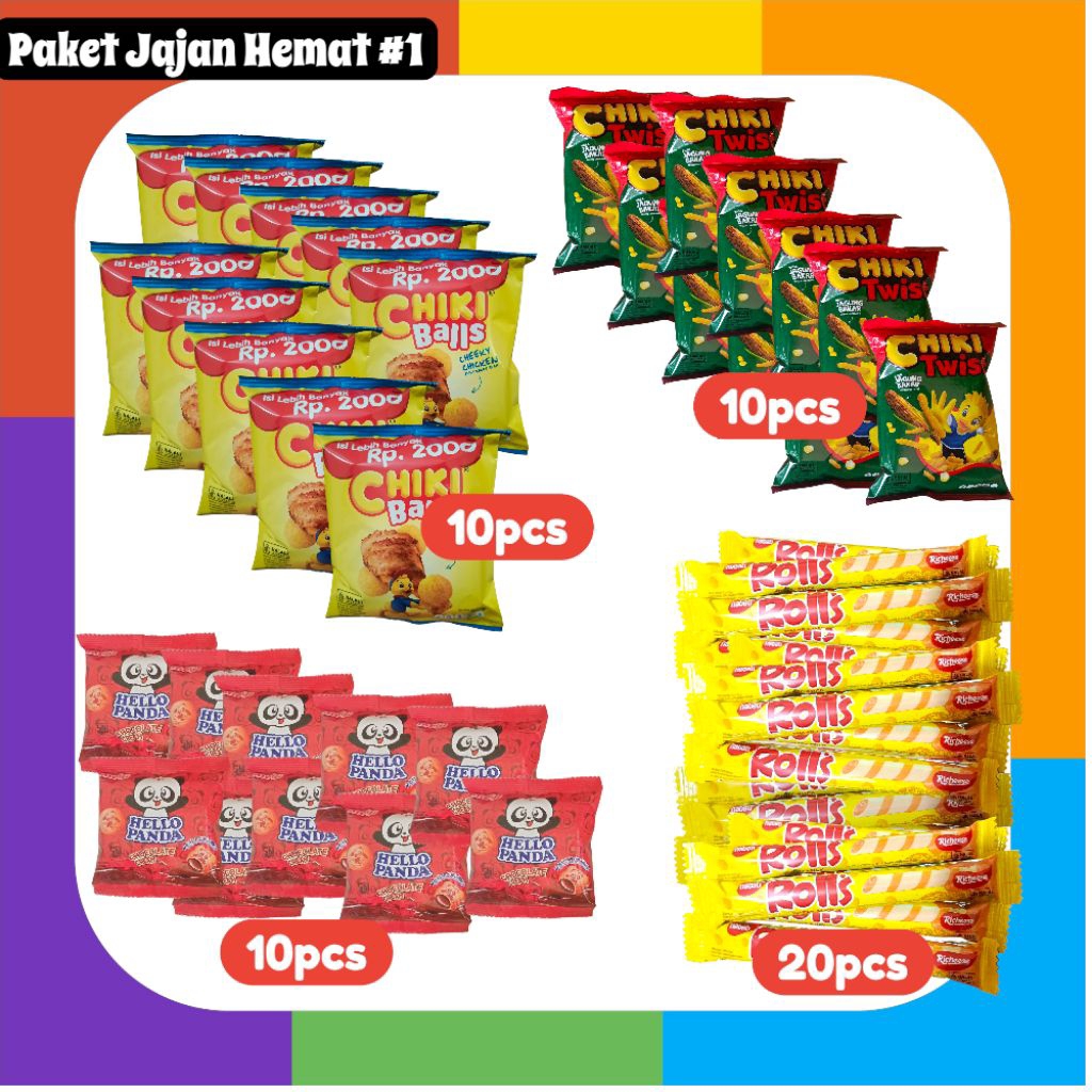 

paket hemat snack isi 50pcs snack ciki biskuit wafer