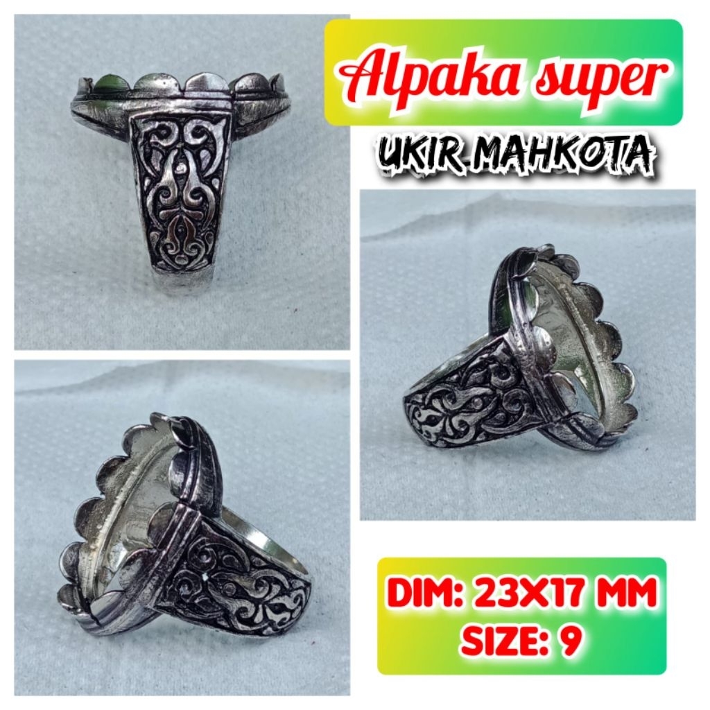 cincin emban batu akik batu permata alpaka super ukir Bali.58