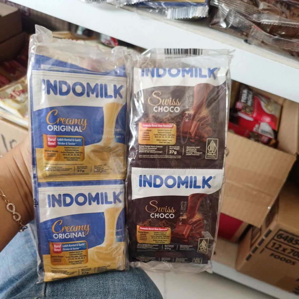

Indomilk coklat dan Original sachet
