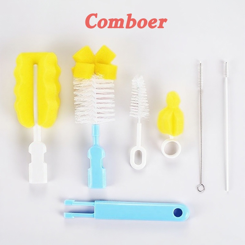 Aynmer 1 Set 3Pcs Sikat botol susu bayi Spons Pembersih  Dot Botol Sikat Pembersih Perlengkapan bayi