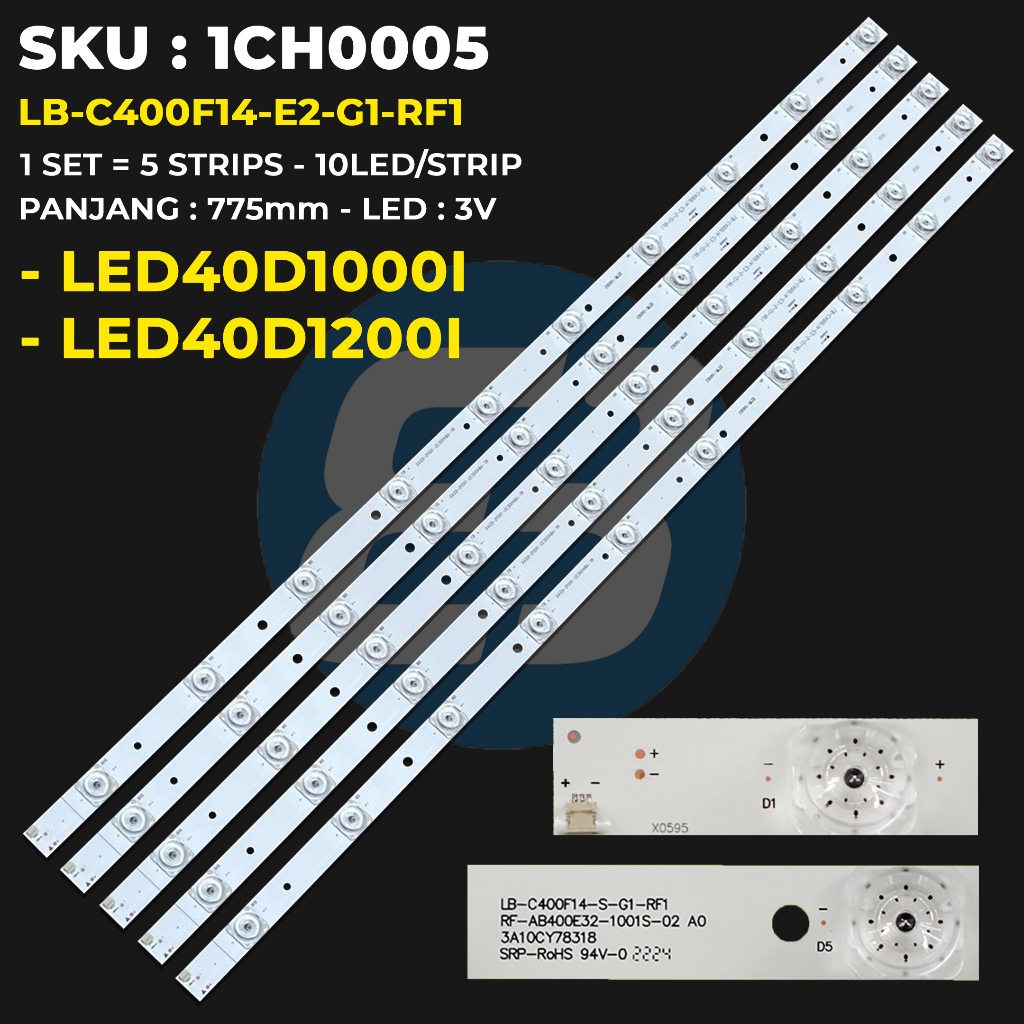 Backlight TV Changhong 40 Inch LED40D1000 LED40D1200 40D1000 40D1200