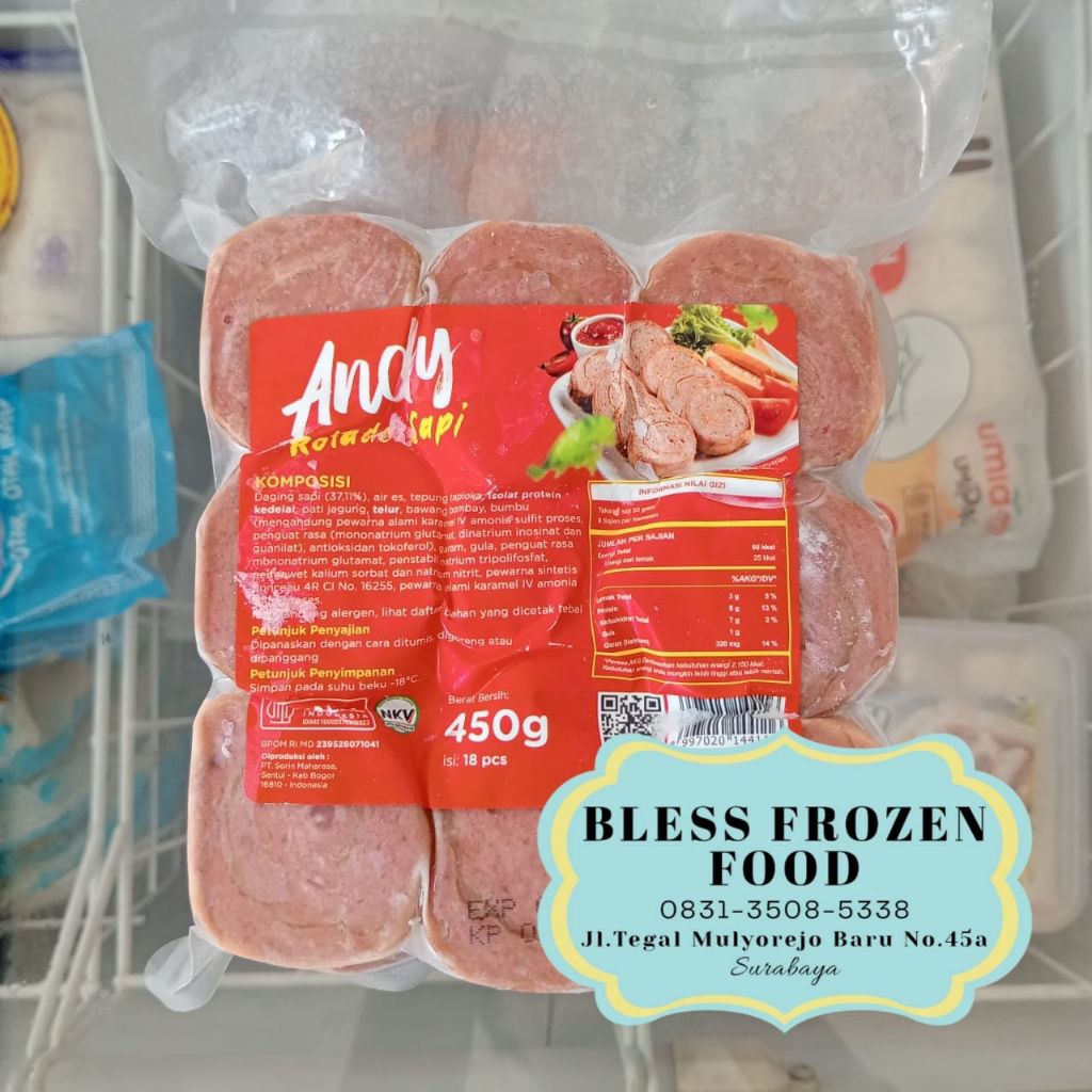 

BFF❄️ ANDY ROLADE SAPI ISI 18 BIJI 450gr