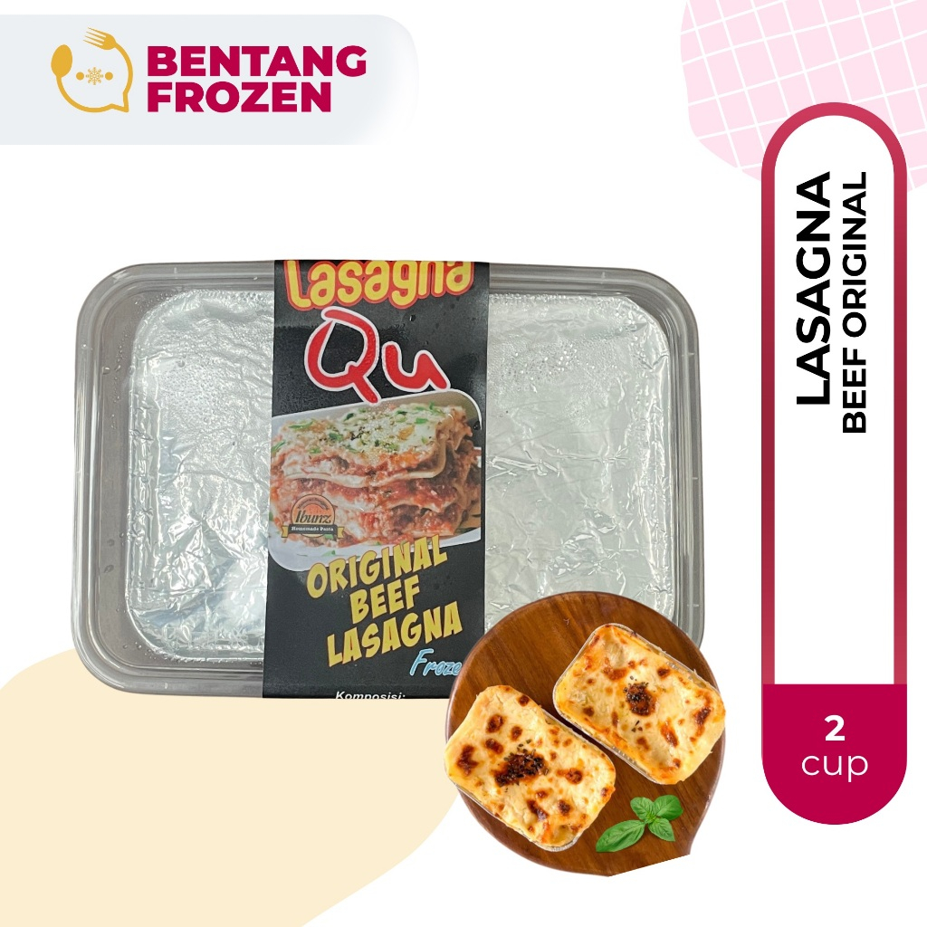 

Lasagna Qu Original Isi 2 Cup / Lasagna Beef Original / Lasanya / Lasana
